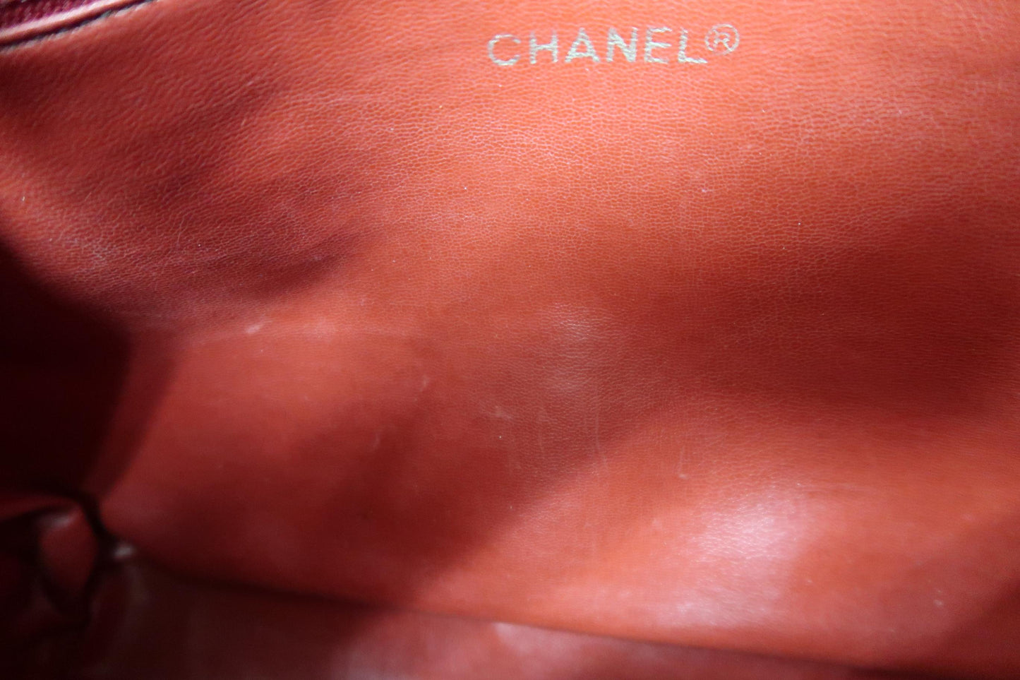 CHANEL Red Chain Shoulder Bag, Gold Hardware, with Guarantee Card