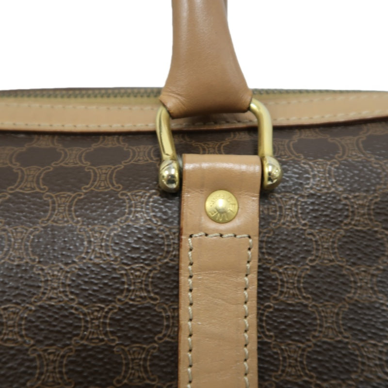 CELINE Monogram Boston Bag (35cm), Brown, Gold Hardware