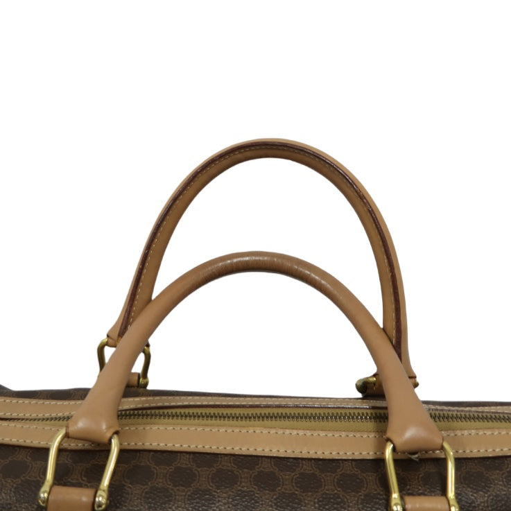 CELINE Monogram Boston Bag (35cm), Brown, Gold Hardware