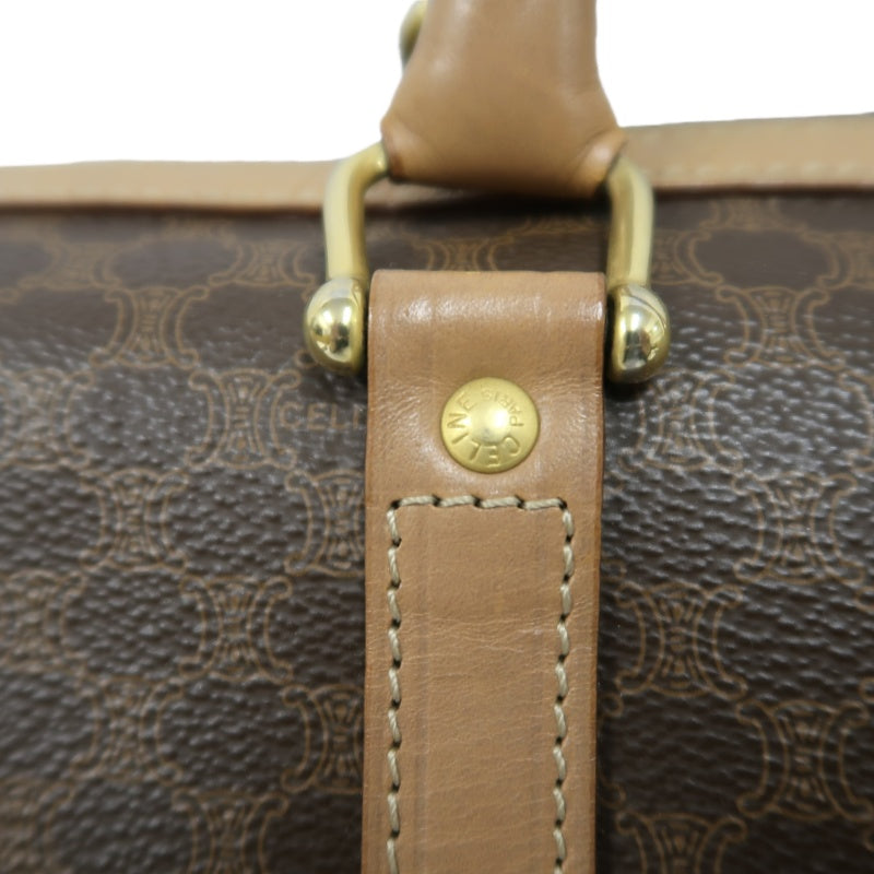 CELINE Monogram Boston Bag (35cm), Brown, Gold Hardware