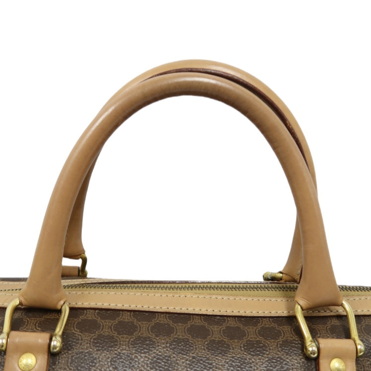 CELINE Monogram Boston Bag (35cm), Brown, Gold Hardware