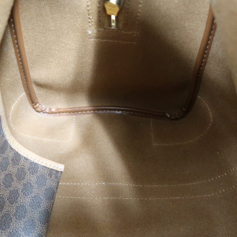 CELINE Monogram Boston Bag (35cm), Brown, Gold Hardware