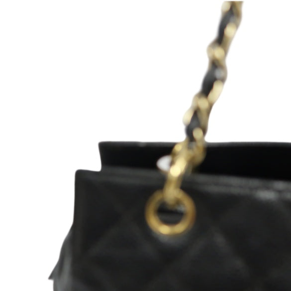 CHANEL GST Chain Shoulder Bag, Caviar Leather , Black with Gold Hardware, Laser Serial Sticker Included
