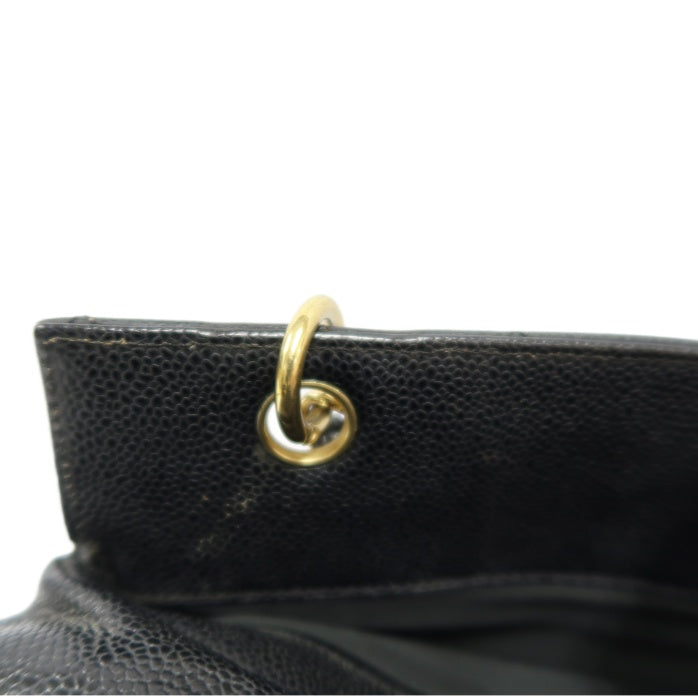 CHANEL GST Chain Shoulder Bag, Caviar Leather , Black with Gold Hardware, Laser Serial Sticker Included