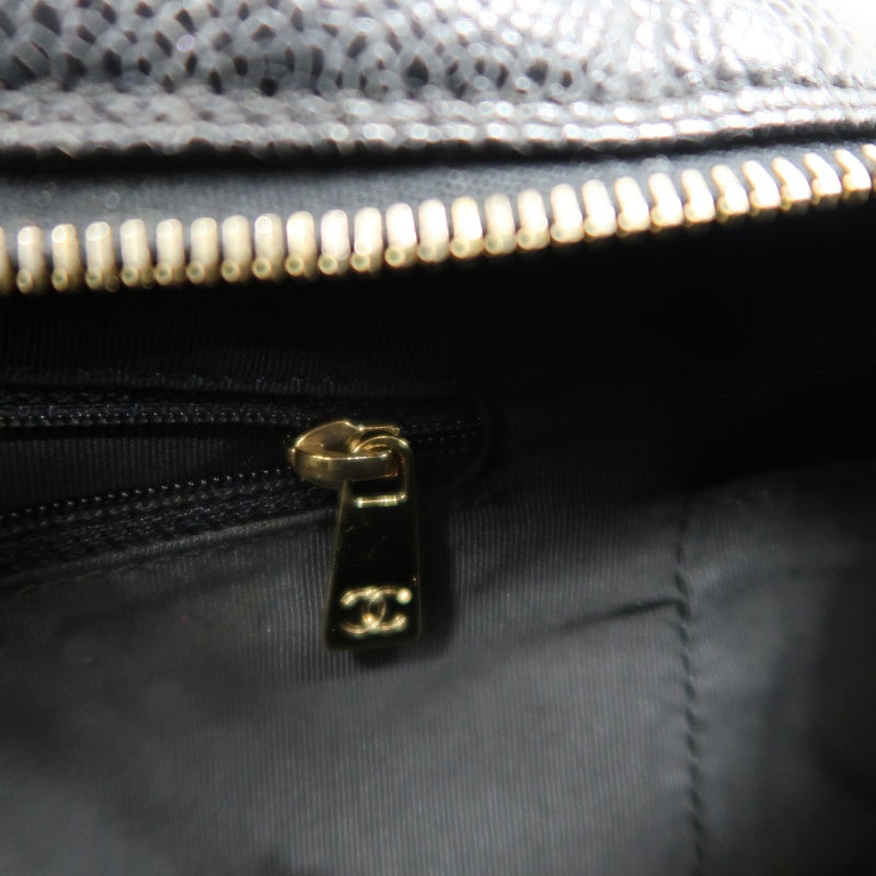 CHANEL GST Chain Shoulder Bag, Caviar Leather , Black with Gold Hardware, Laser Serial Sticker Included