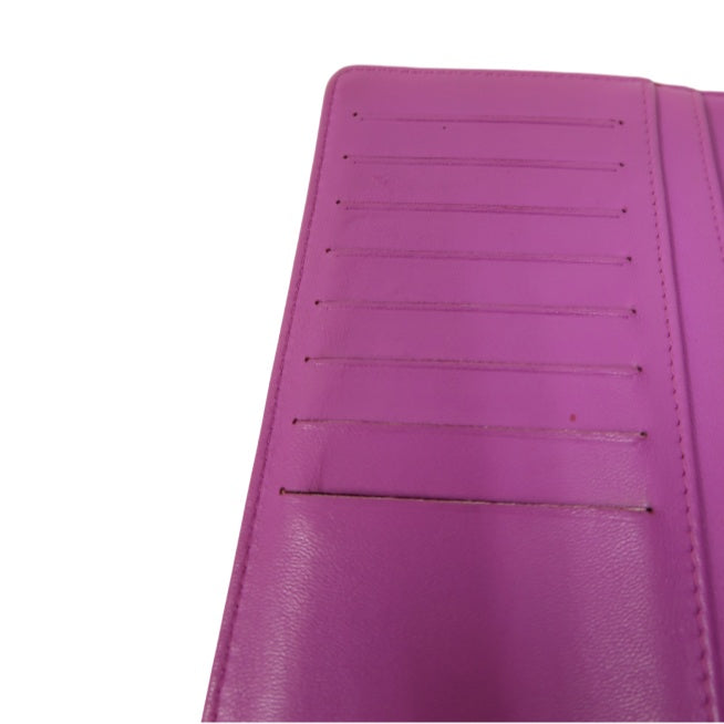 CHANEL Long Wallet, Purple Lambskin Leather