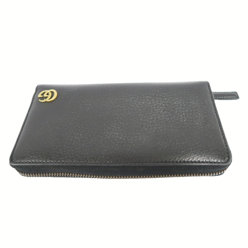 GUCCI Marmont Long Wallet, Black Calf Leather, with Dust Bag and Box