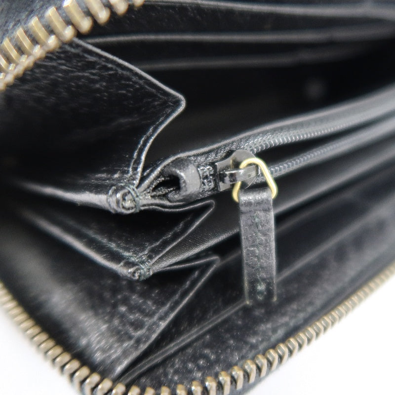 GUCCI Marmont Long Wallet, Black Calf Leather, with Dust Bag and Box