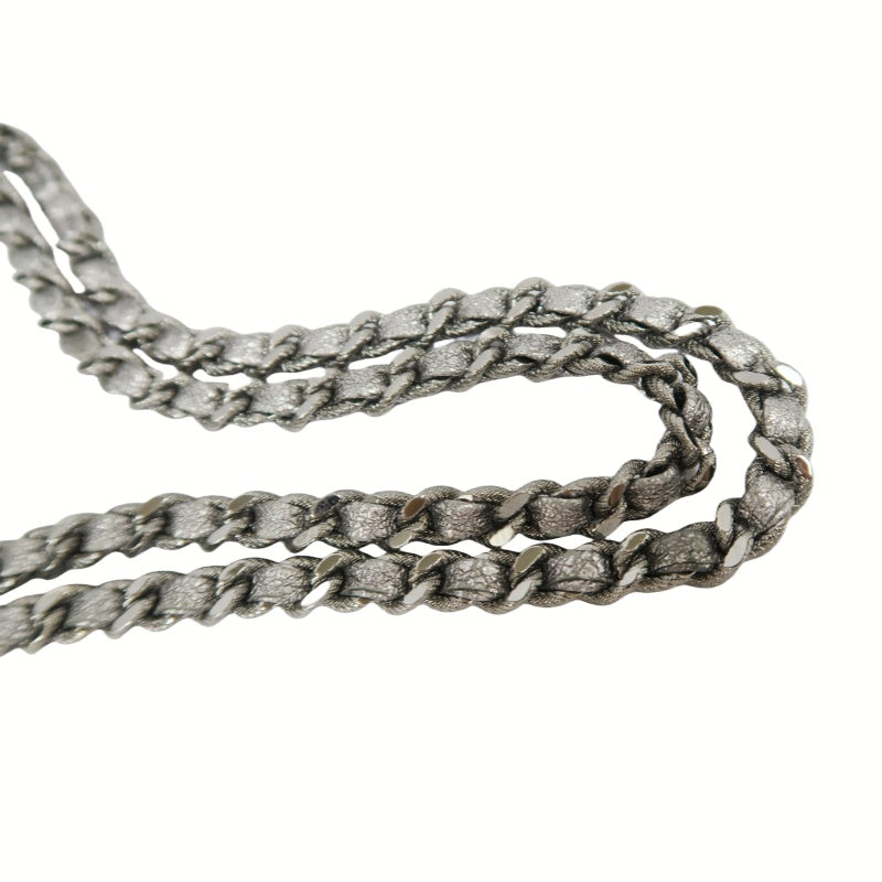 CHANEL Chain Shoulder Bag, Silver Sequins, Silver Hardware