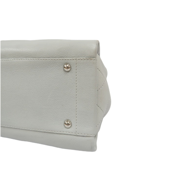 CHANEL Gray Tote Bag, Caviar Leather, with Pouch