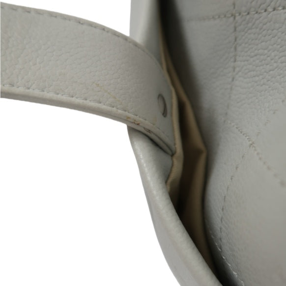 CHANEL Gray Tote Bag, Caviar Leather, with Pouch