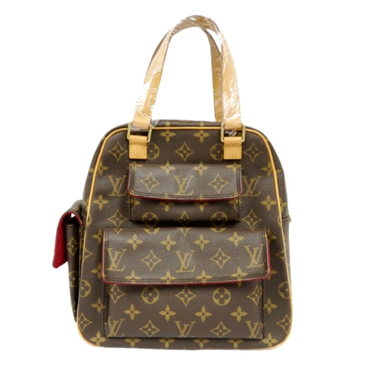LOUIS VUITTON Monogram Excentri-Cité, Brown, Top Handle & Shoulder Bag, Coated Canvas