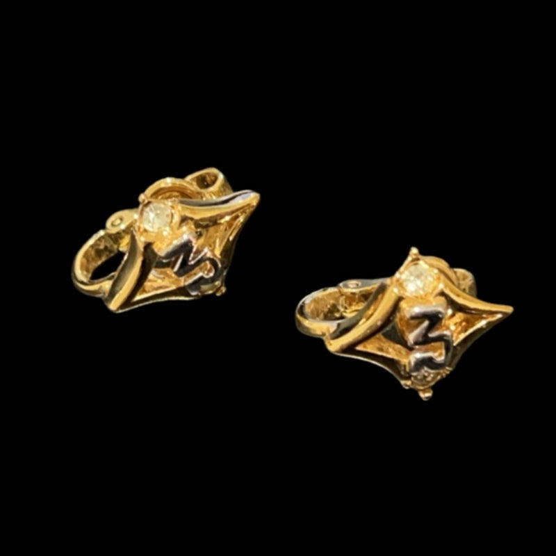 NINA RICCI Gold-Tone Alloy Clip-On Earrings