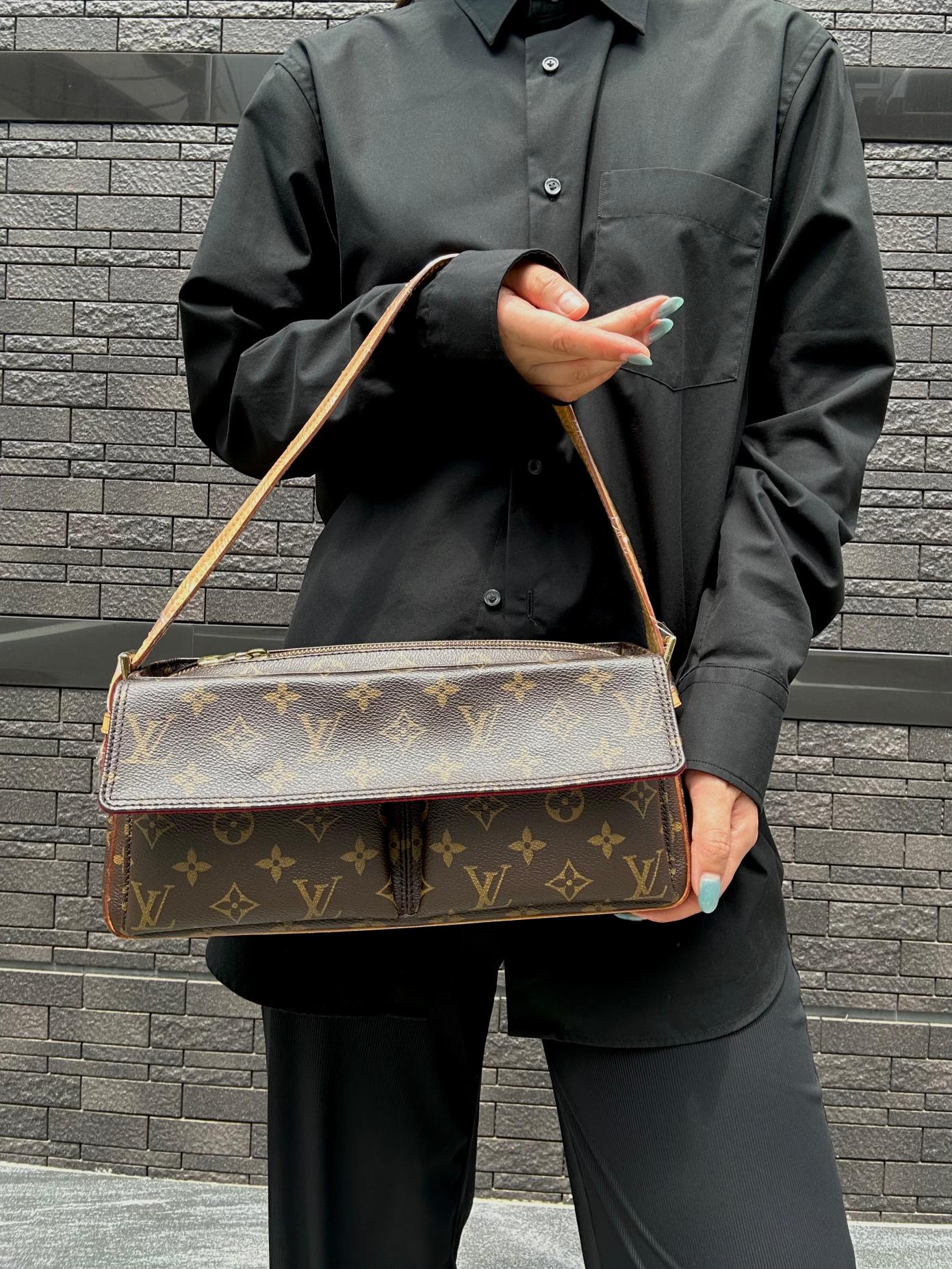 LOUIS VUITTON Monogram VivaCity MM Shoulder Bag Brown LV Multicolore PVC Camel Crossbody Bag
