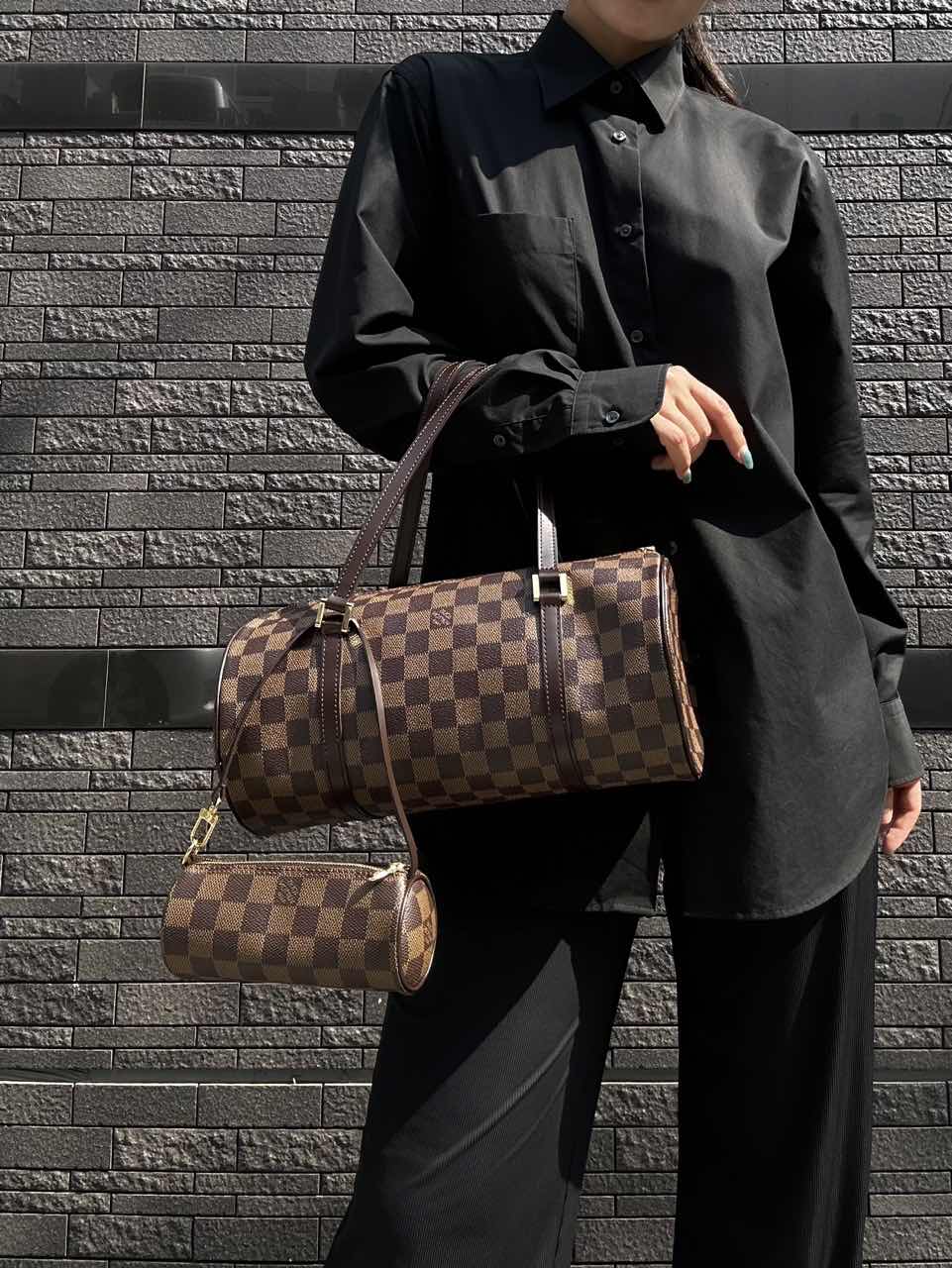 Louis Vuitton (LV) Damier Papillon 30 Handbag, Brown PVC