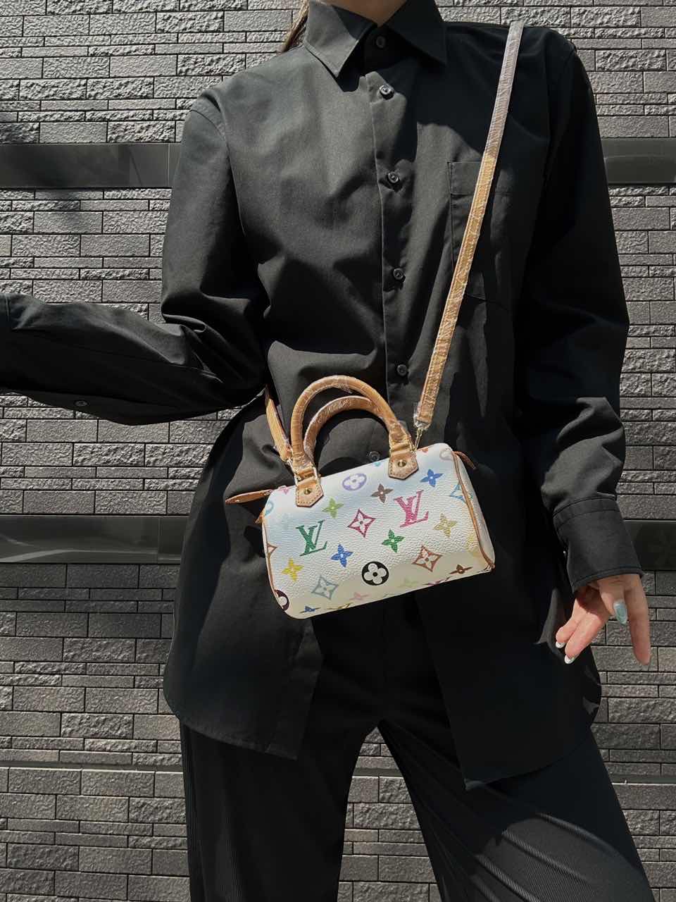 Louis Vuitton Multicolor Mini Speedy, White Series, PVC Nano Handbag
