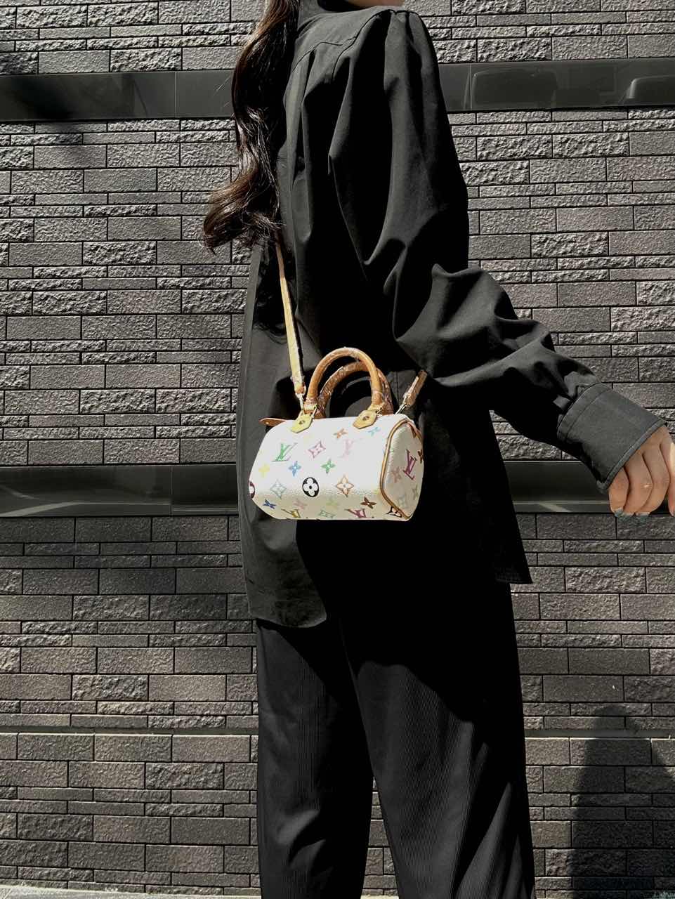 Louis Vuitton Multicolor Mini Speedy, White Series, PVC Nano Handbag