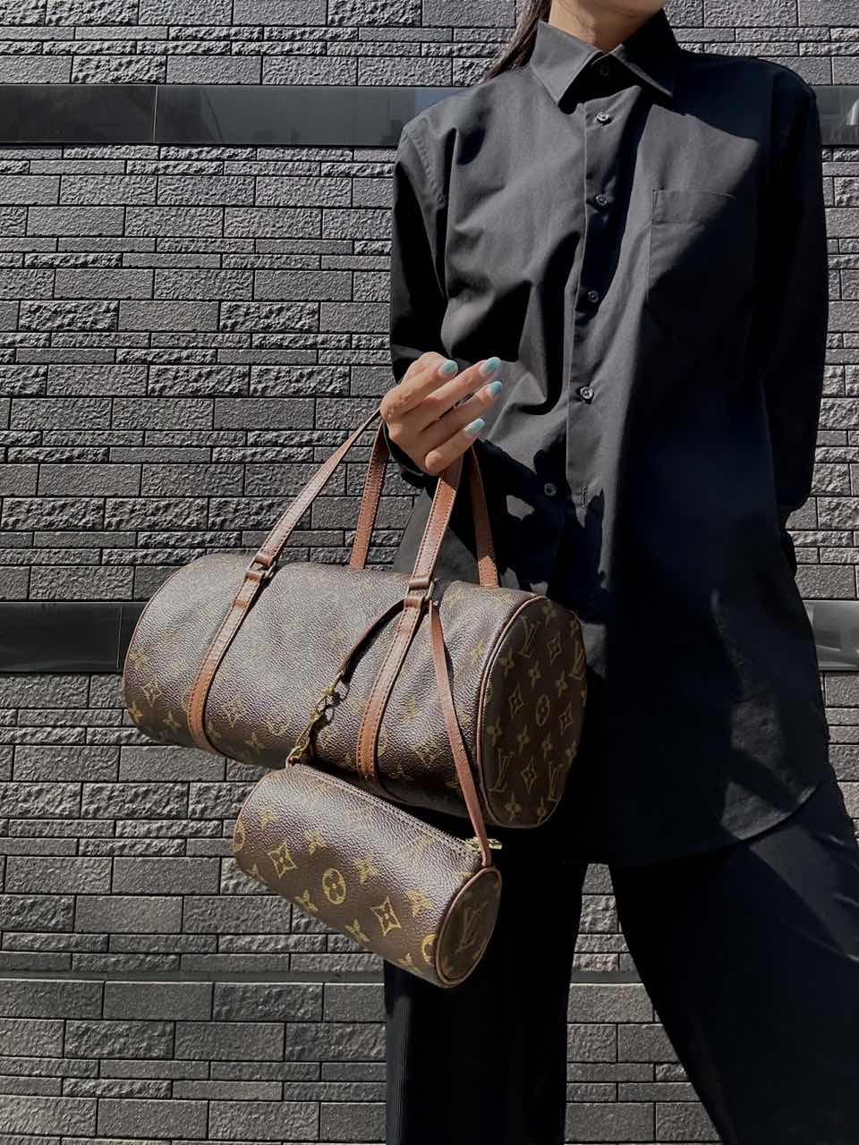 Louis Vuitton Monogram Papillon 30  PVC Pillow Bag Parent-Child Bag Handbag