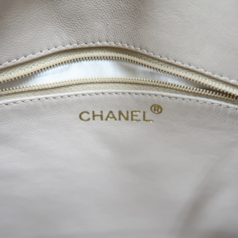 CHANEL White Caviar Leather Quilted Coco Mark Chain Shoulder Crossbody Bag with Dust Bag & Silk Scarf