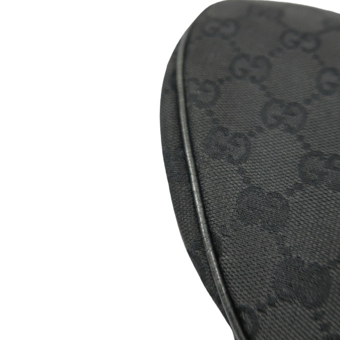 GUCCI Black GG Supreme Canvas Bamboo Top Handle Bag