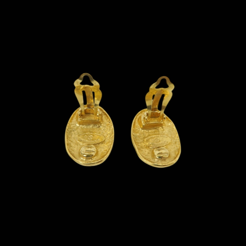 CHANEL Gold-Plated Coco Mark Alloy Clip-On Earrings