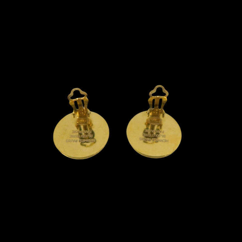 Hermes Gold-Plated Serie Clip-On Earrings Alloy