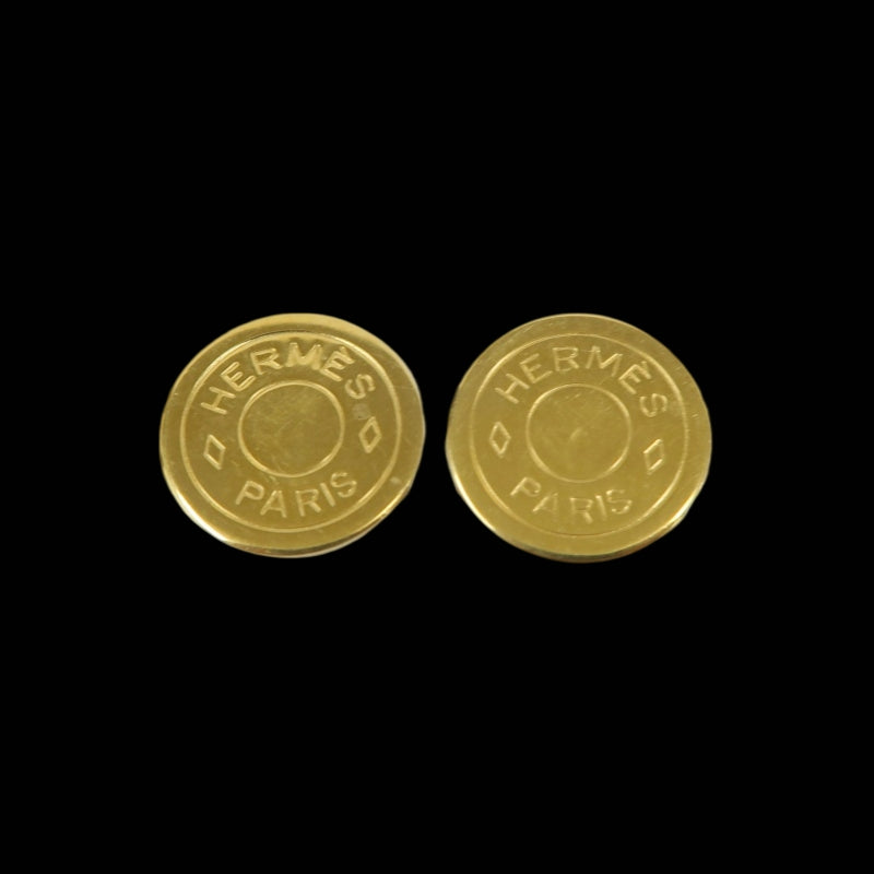 Hermes Gold-Plated Serie Clip-On Earrings Alloy