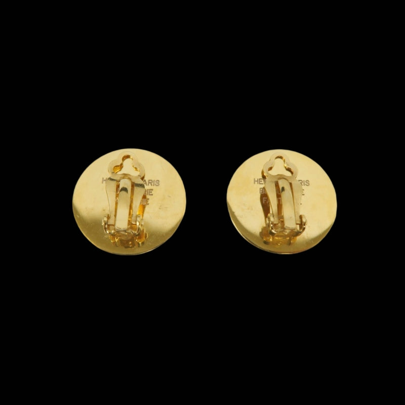 Hermes Gold-Plated Serie Clip-On Earrings Alloy