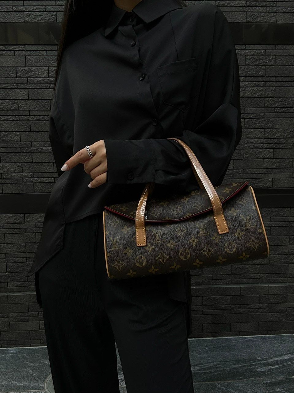 Louis Vuitton Monogram Sonatine Handbag (With Storage Bag)
