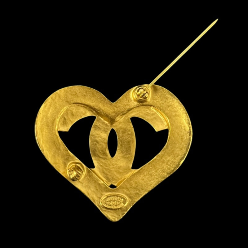 CHANEL Coco Mark Brooch With Box Alloy
