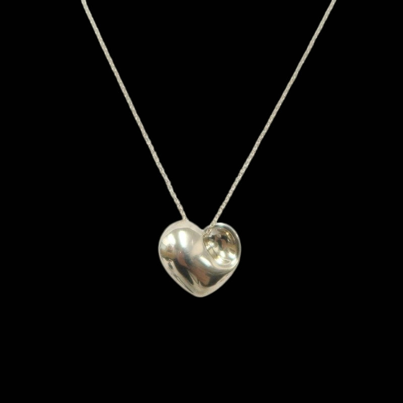 TIFFANY 925 SILVER HEART NECKLACE, WITH BOX AND STORAGE BAG