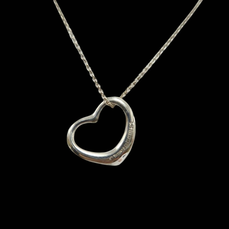 TIFFANY & Co. SV925 silver Open Heart necklace, 98% new