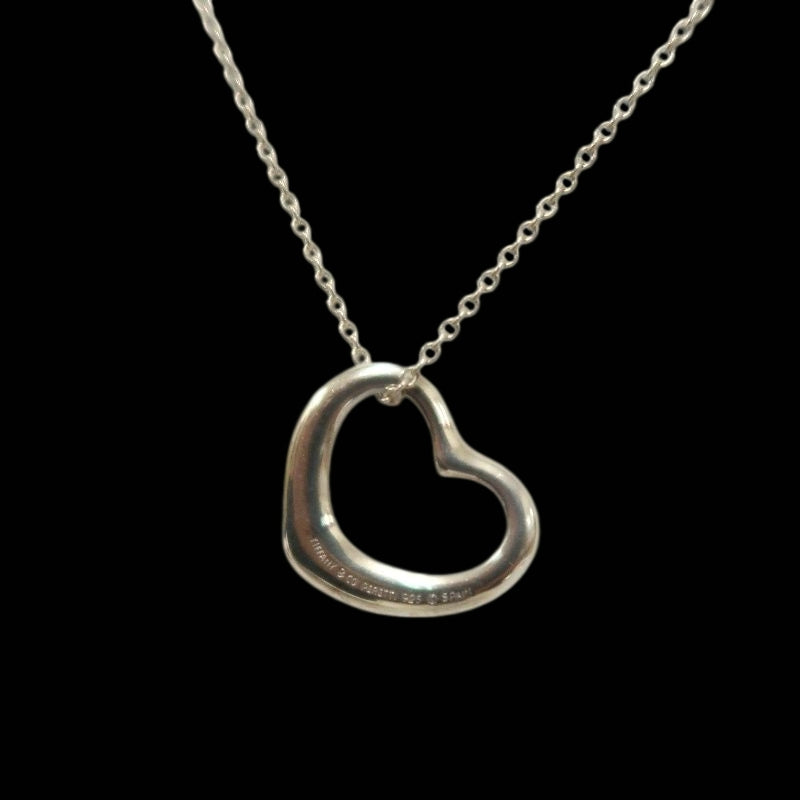 TIFFANY Open Heart Necklace 925 Silver