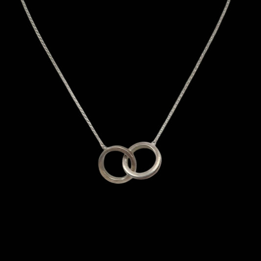 Tiffany & Co. 925 Silver Interlocking Circles Necklace, with box