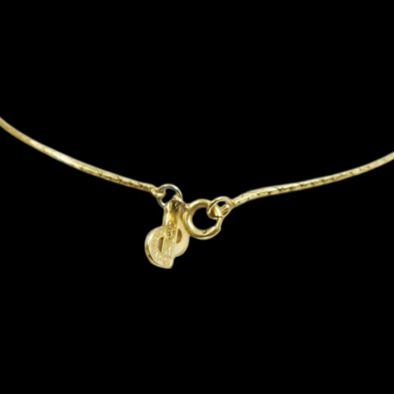DIOR Gold Plated Round Pendant Necklace