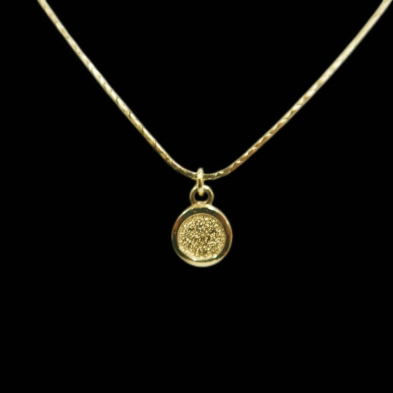 DIOR Gold Plated Round Pendant Necklace