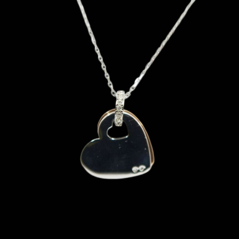 SWAROVSKI Necklace, Silver Plated, Heart Alloy