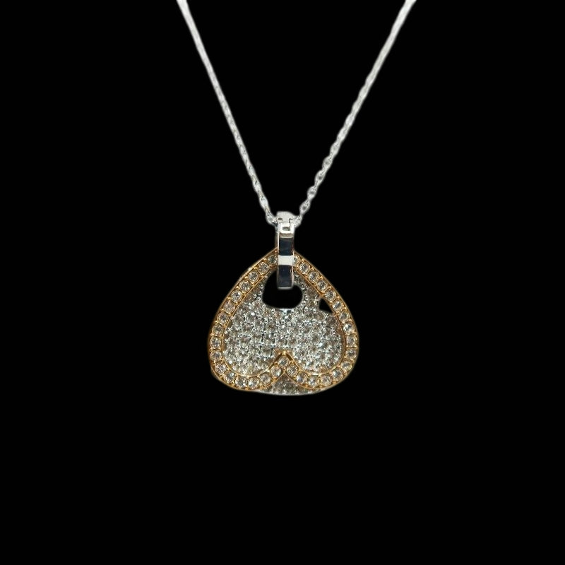 SWAROVSKI Necklace, Silver Plated, Heart Alloy