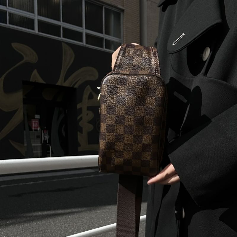 Louis Vuitton Damier Jeronimos Body Bag (With Storage Bag & Dust Bag)  PVC Chest Bag