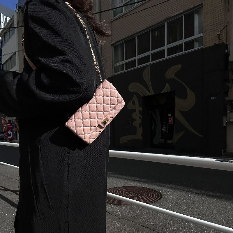 CHANEL Pink Boy Chain Shoulder Bag, Lambskin Leather, Gold Hardware