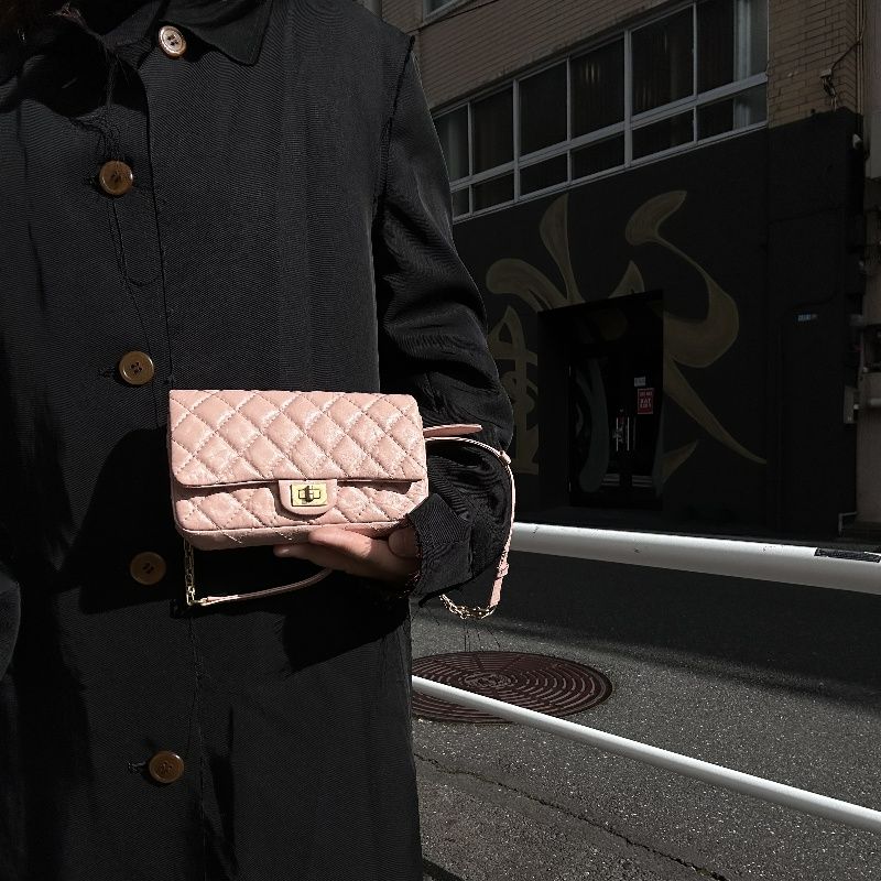 CHANEL Pink Boy Chain Shoulder Bag, Lambskin Leather, Gold Hardware