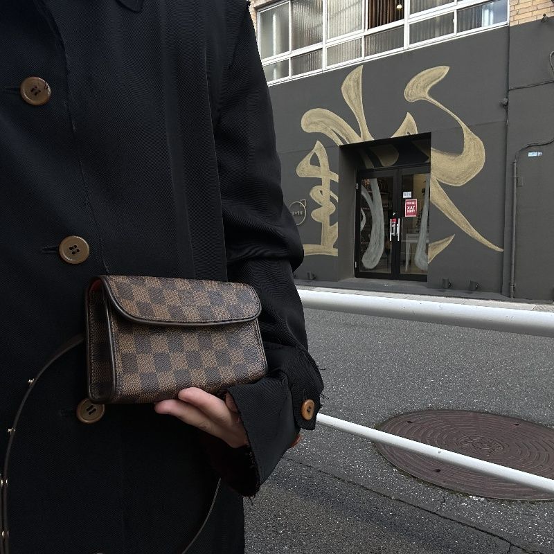 Louis Vuitton Damier Brown PVC Pochette Florentine Belt Bag