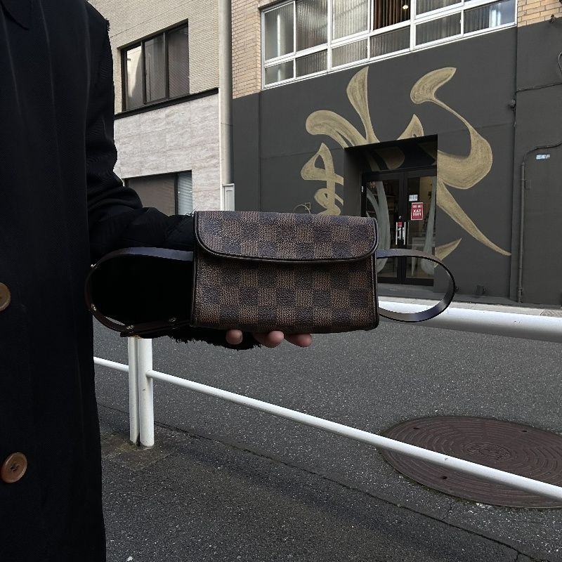 Louis Vuitton Damier Brown PVC Pochette Florentine Belt Bag