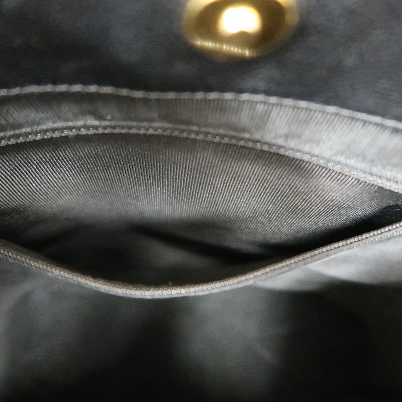 CHANEL Black Caviar Leather Quilted Chain Shoulder Tote Bag with Gold Hardware