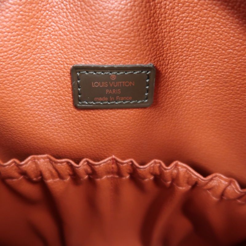 LOUIS VUITTON N48021 Damier Ebene Brown Spontini Handbag with Shoulder Strap