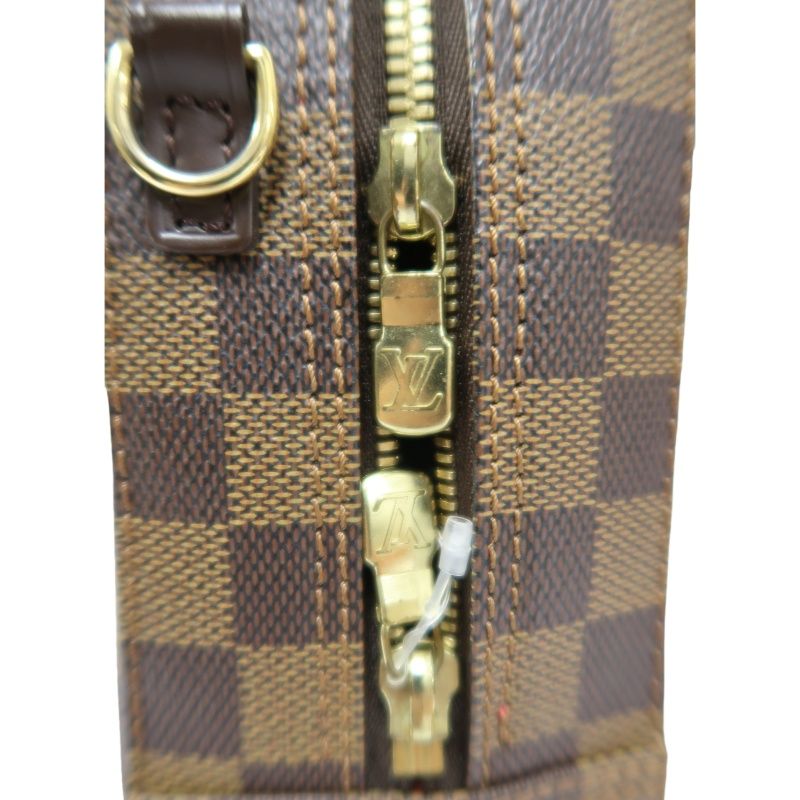 LOUIS VUITTON N48021 Damier Ebene Brown Spontini Handbag with Shoulder Strap