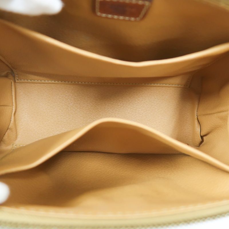 CELINE Monogram PVC Pouch (Handbag/Cosmetic Bag), Light Beige-Brown