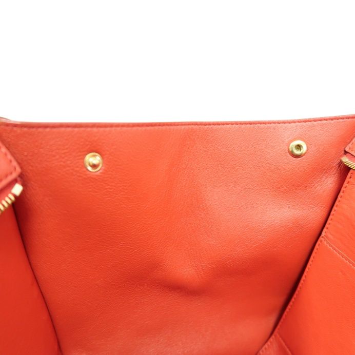 CELINE Trapeze Handbag, Red Leather, Includes Short Shoulder Strap