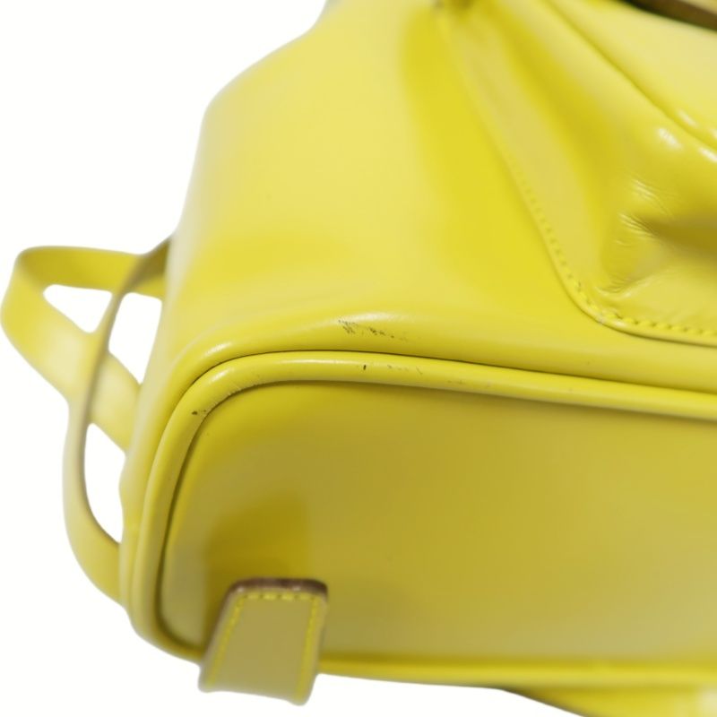 GUCCI 003 2034 0030 Yellow Bamboo Backpack, PVC Material