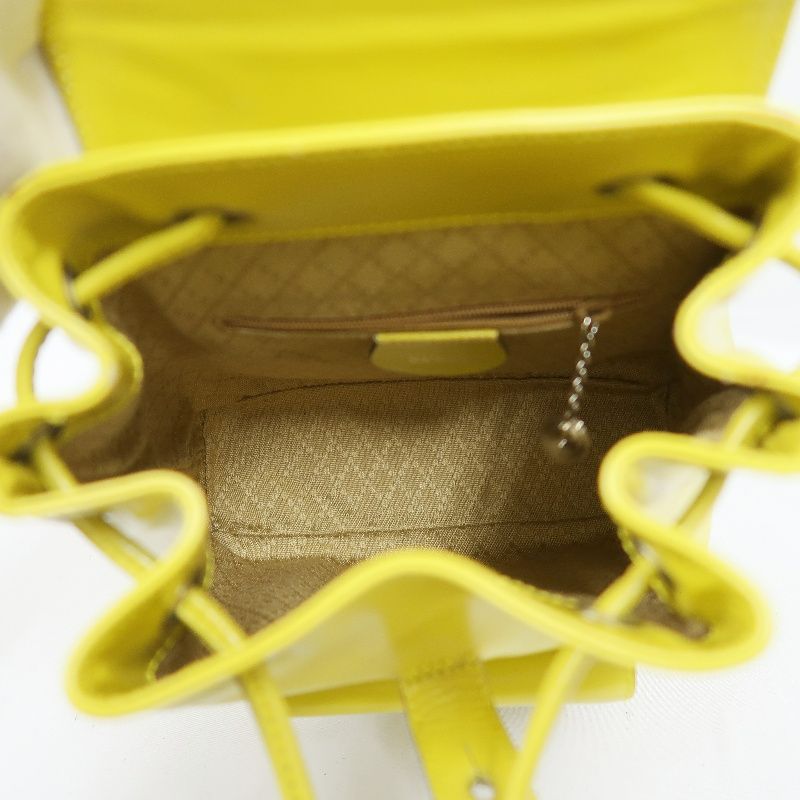 GUCCI 003 2034 0030 Yellow Bamboo Backpack, PVC Material